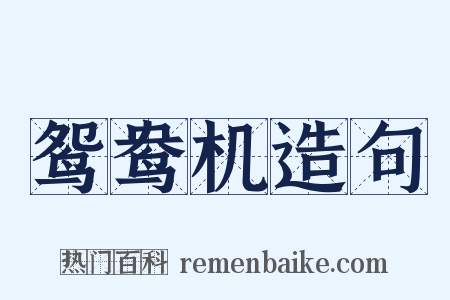 鸳鸯机造句是什么意思的图片